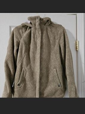 Hannah Olive-Tan Hooded Coat